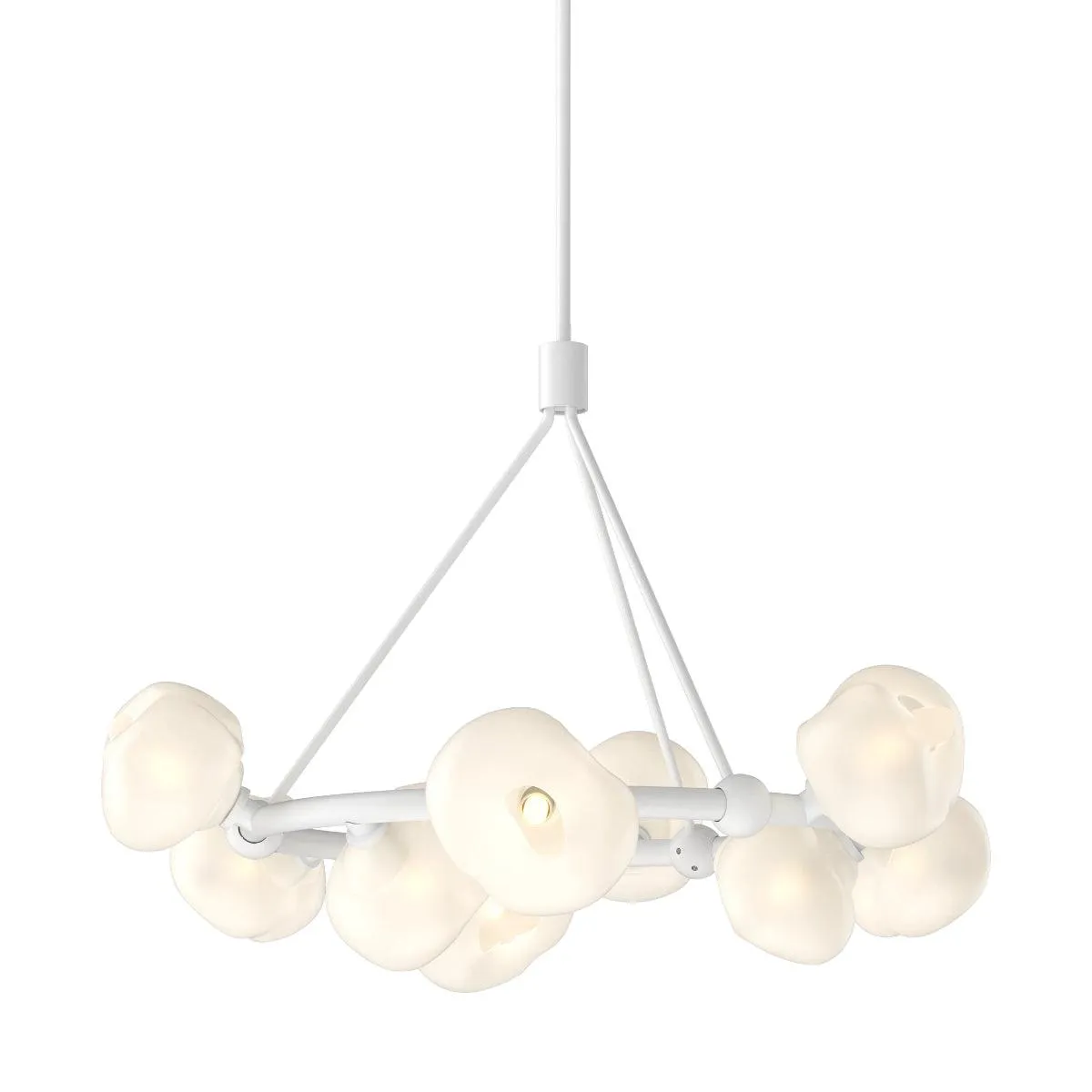 Ume 32 In. 9 Lights Pendant Light Frosted Glass