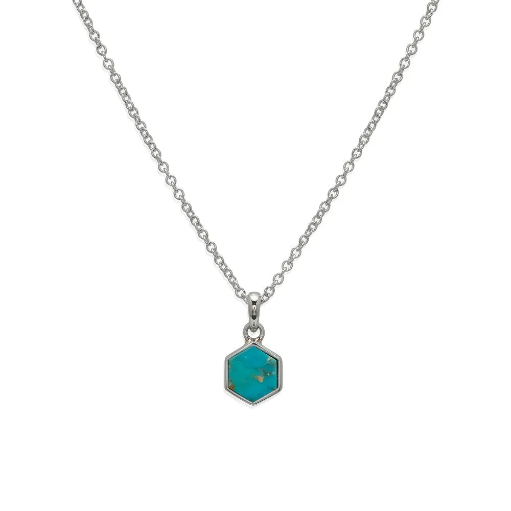 Unique & Co Sterling Silver Turquoise Ladies Necklace MK-846