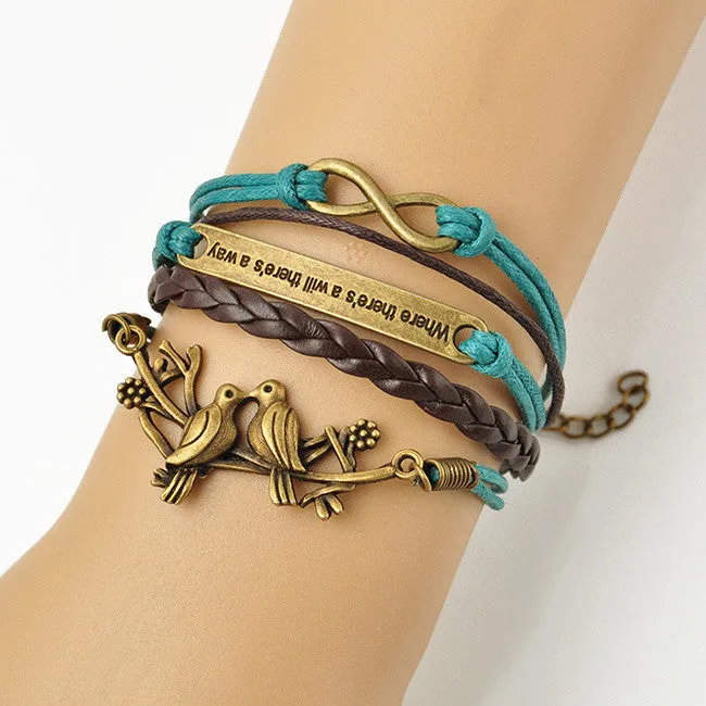 Vintage Multilayer Leather Men Bracelets For Women Best Friend Friendship Bracelet And Bangles Jewelry