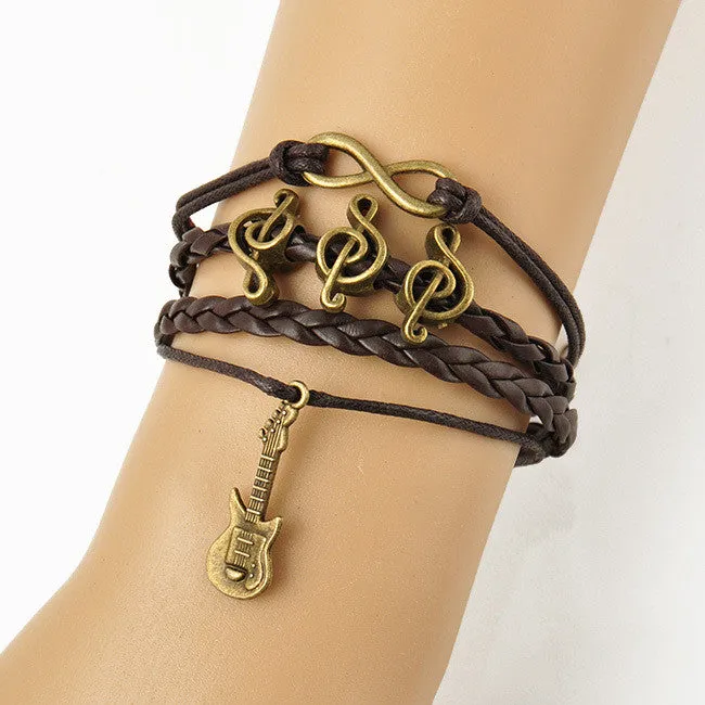 Vintage Multilayer Leather Men Bracelets For Women Best Friend Friendship Bracelet And Bangles Jewelry