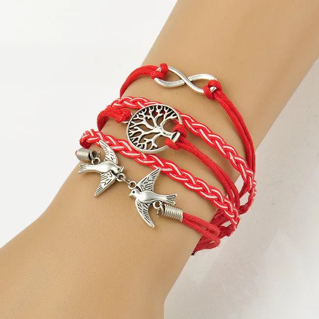 Vintage Multilayer Leather Men Bracelets For Women Best Friend Friendship Bracelet And Bangles Jewelry