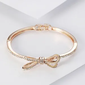 Women's Bracelets, Diamonds, Bows, Rose Gold Alloy Bracelets